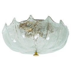 Wonderful Kaiser Clear Flush Mount, Germany, 1960