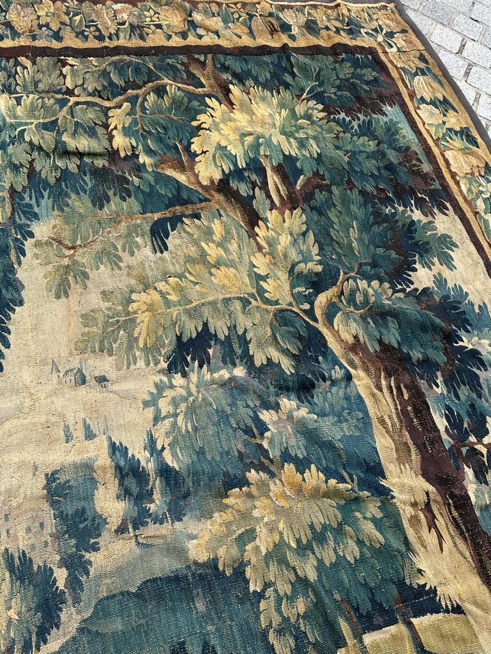 Wunderbarer großer französischer Aubusson-Wandteppich des 18. Jahrhunderts, Verdure im Angebot 4