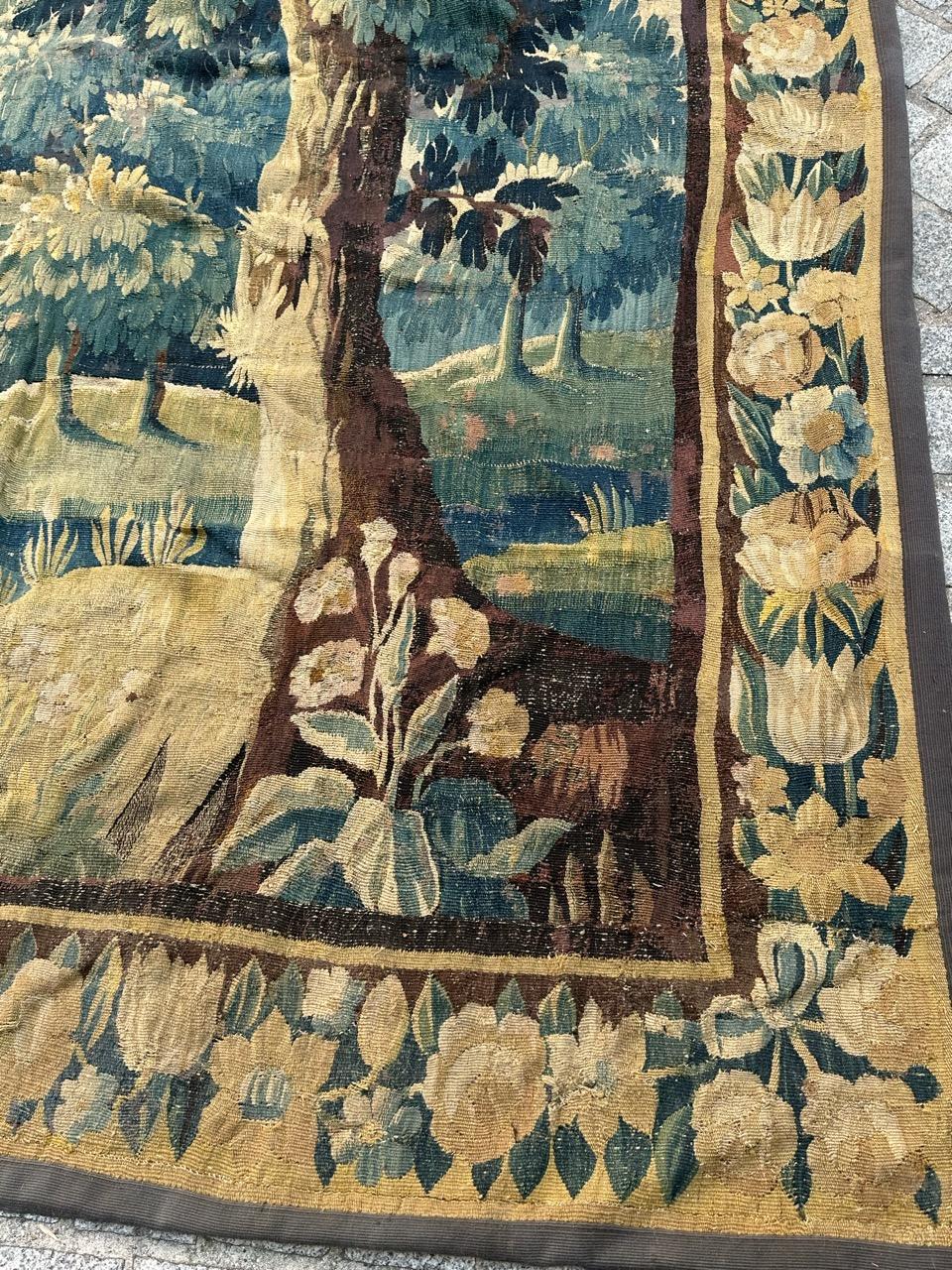 Wunderbarer großer französischer Aubusson-Wandteppich des 18. Jahrhunderts, Verdure im Angebot 5