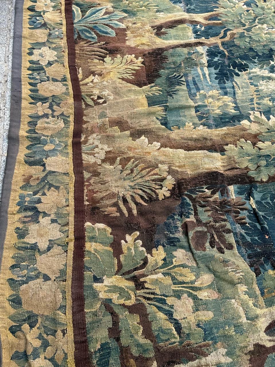 Wunderbarer großer französischer Aubusson-Wandteppich des 18. Jahrhunderts, Verdure im Angebot 9