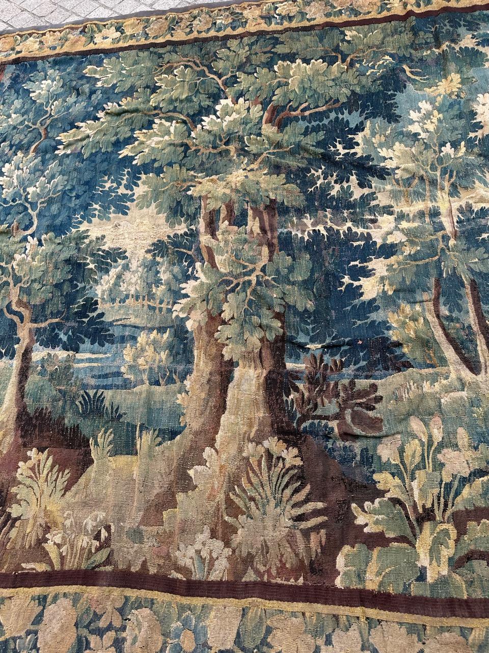 Wunderbarer großer französischer Aubusson-Wandteppich des 18. Jahrhunderts, Verdure im Angebot 12