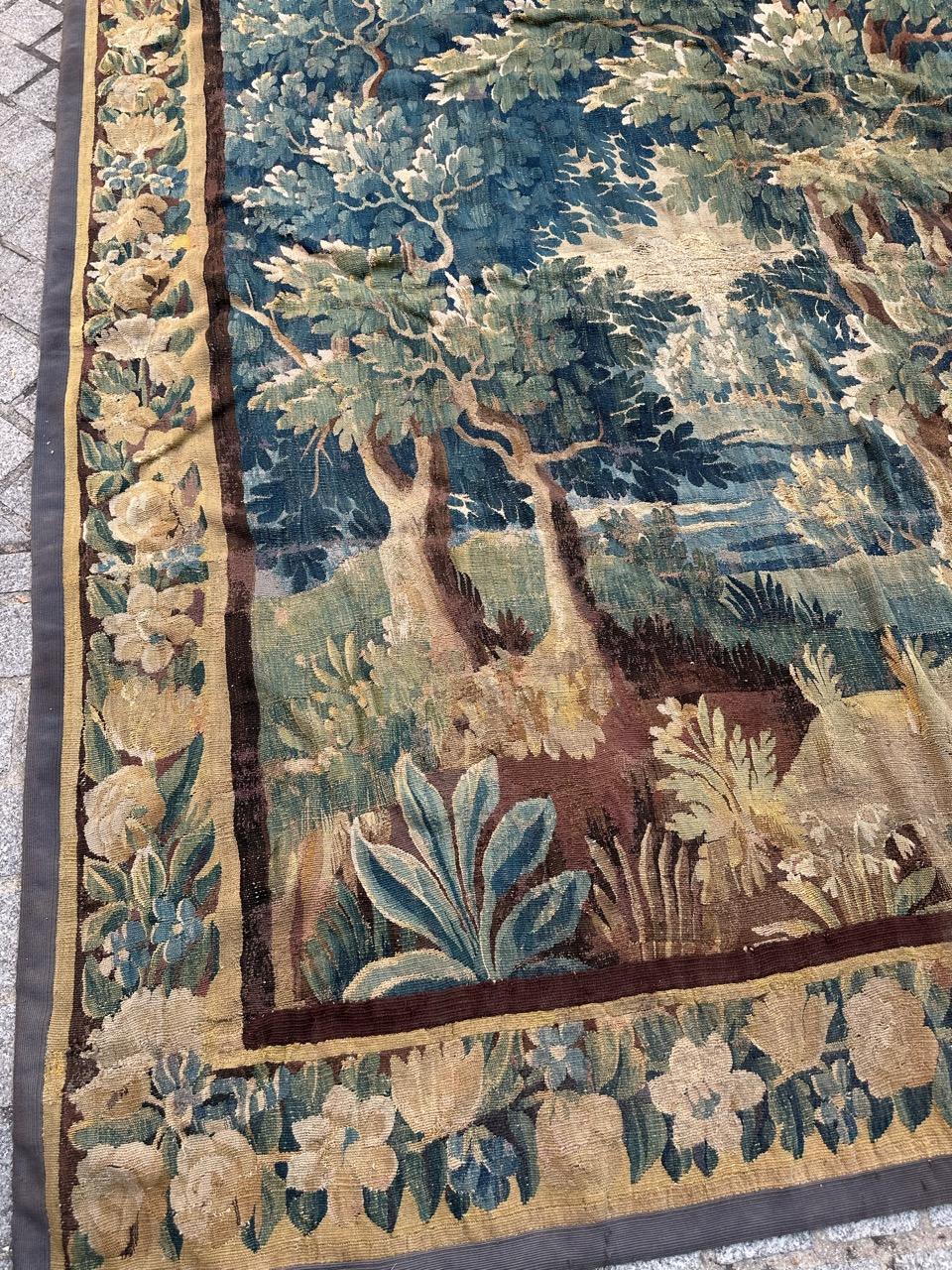 Wunderbarer großer französischer Aubusson-Wandteppich des 18. Jahrhunderts, Verdure (Handgewebt) im Angebot