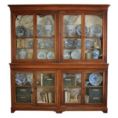 Wonderful Large 19th Century French Walnut Bookcase 
One of a Pair

