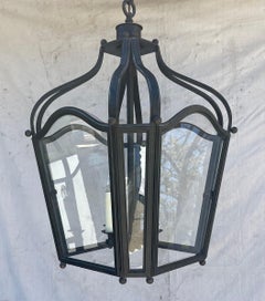 Wonderful Large 4 Light Wrought Iron Dennis & Leen Navarre Lantern Light Fixture