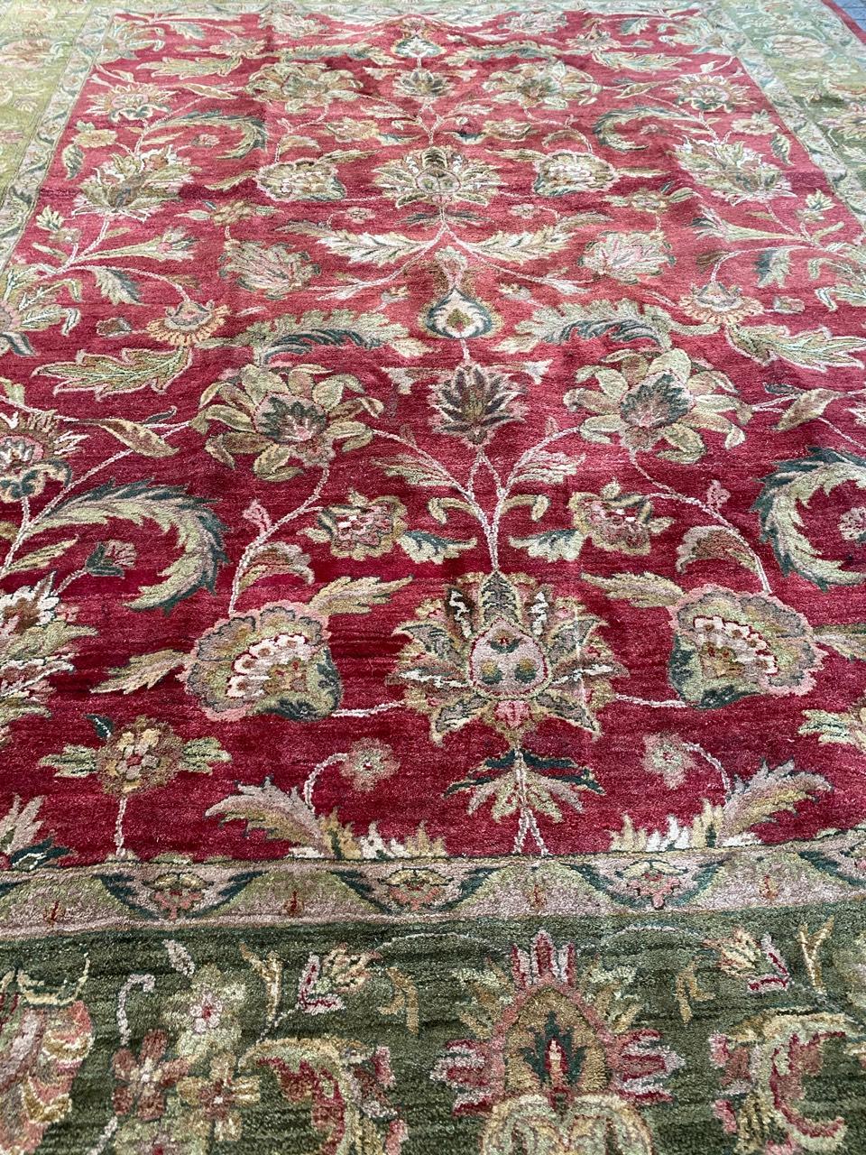 Cotton Bobyrug’s Wonderful Large Agra Carpet For Sale