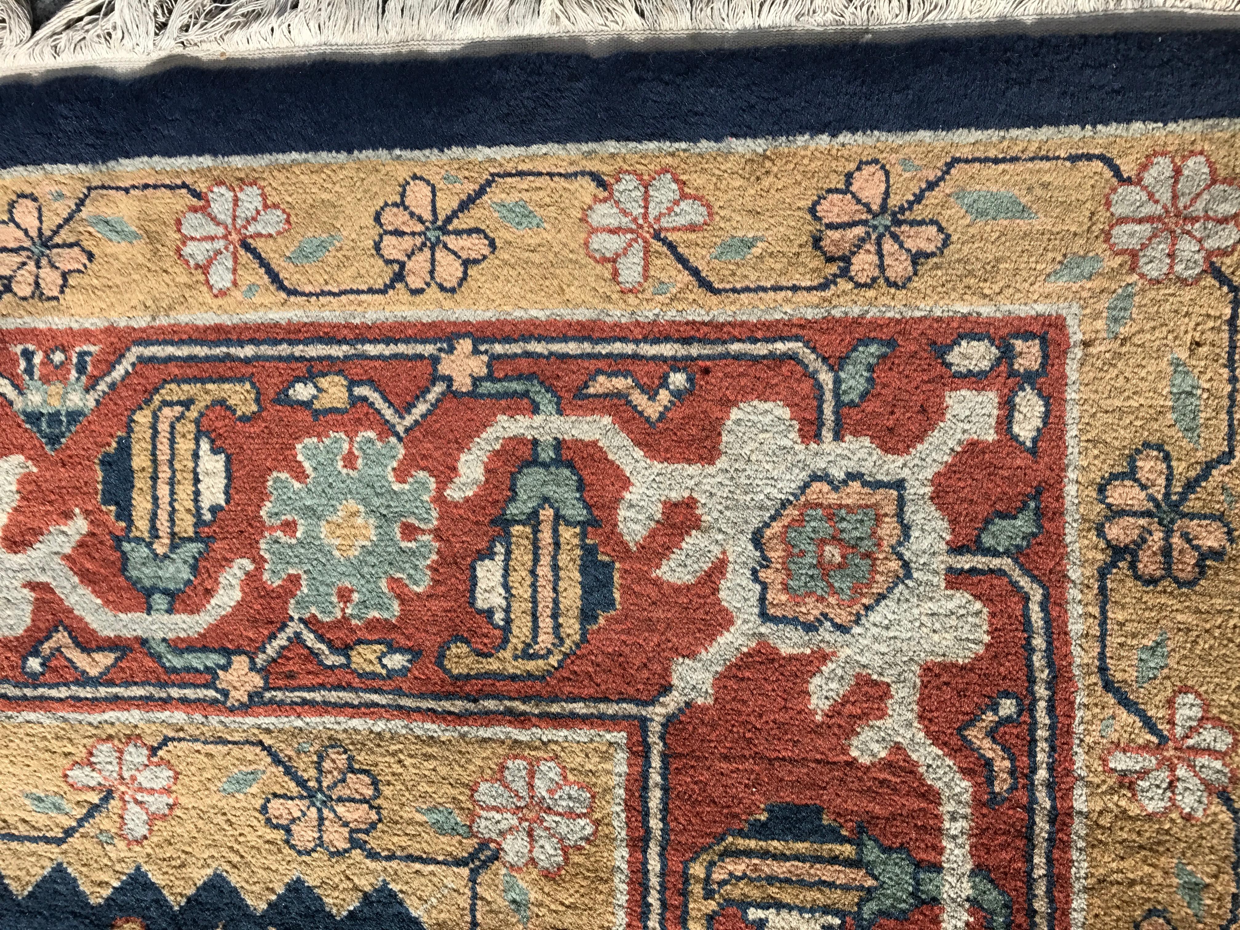 Bobyrug's Wunderschöner großer und feiner Mahal Style Teppich im Angebot 2