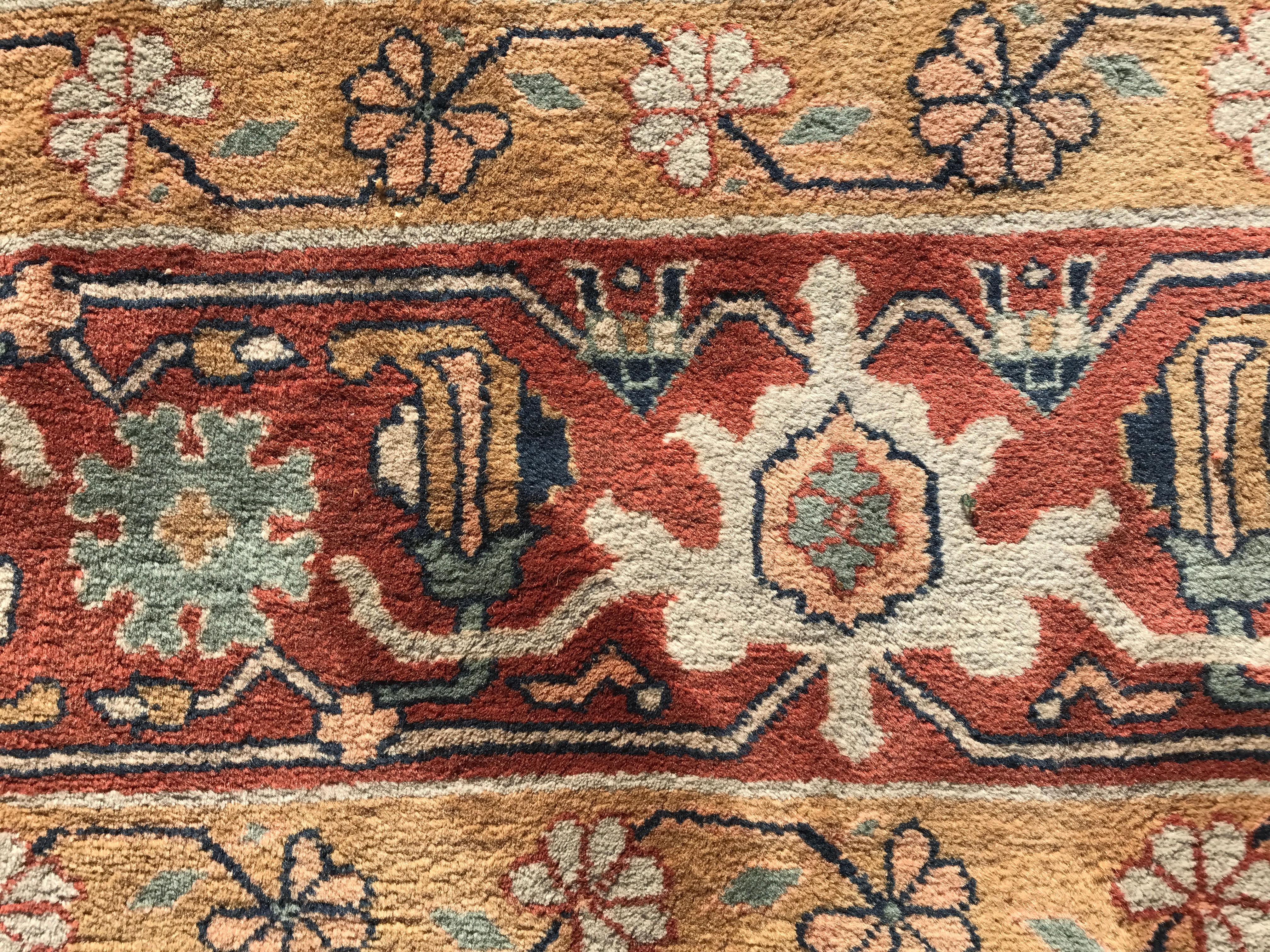 Bobyrug's Wunderschöner großer und feiner Mahal Style Teppich (Handgeknüpft) im Angebot