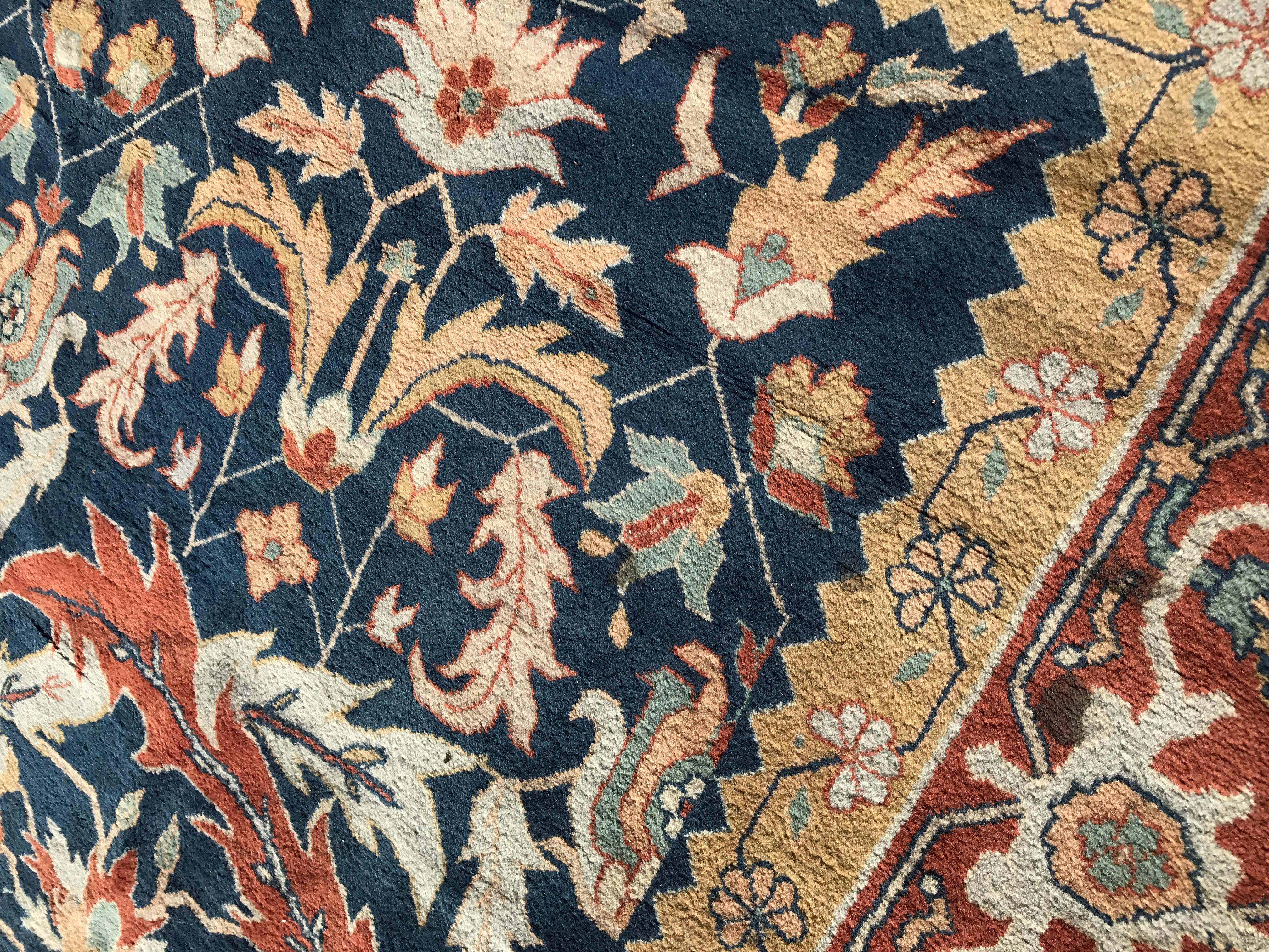 Bobyrug's Wunderschöner großer und feiner Mahal Style Teppich im Angebot 1