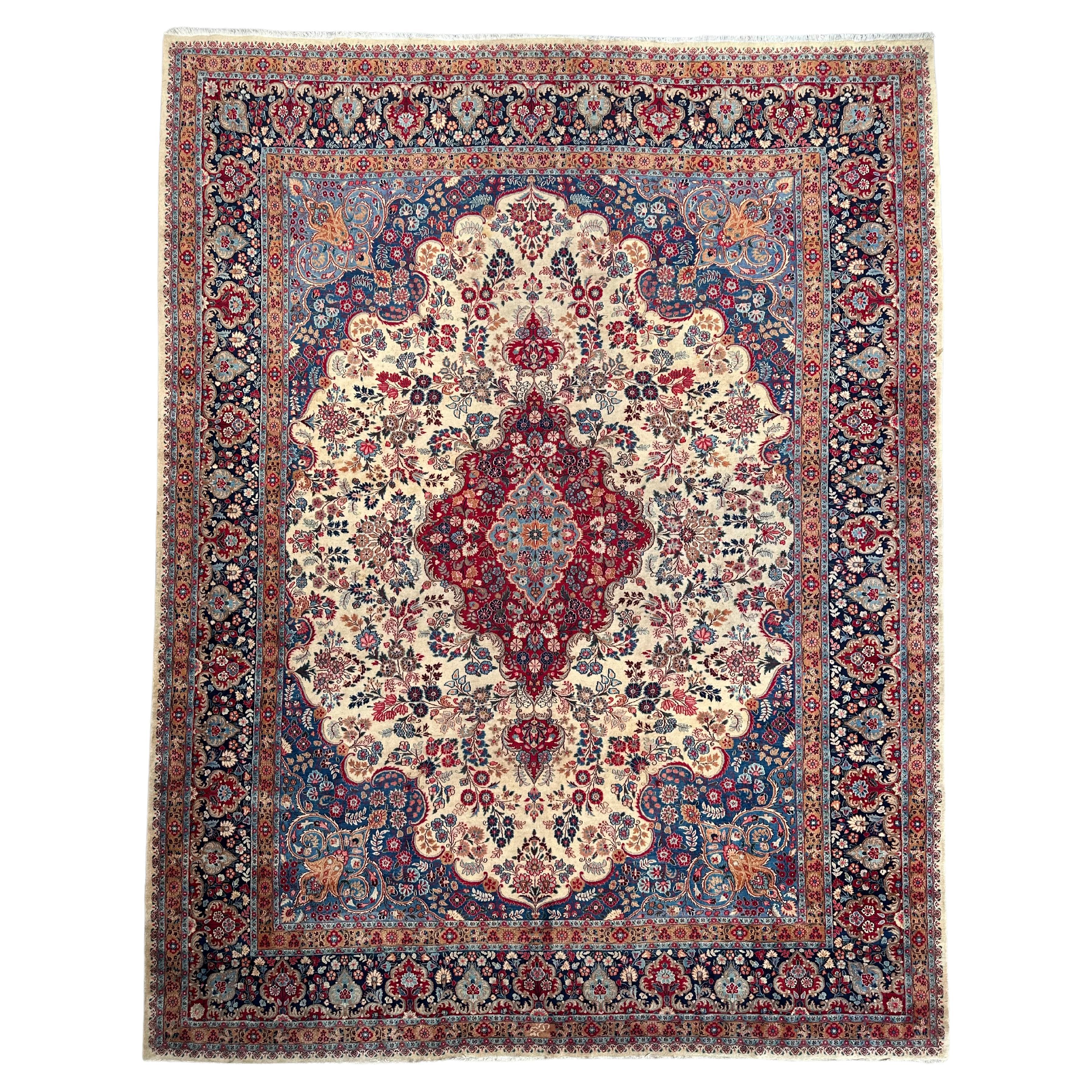 Magnifique tapis Moud vintage grand format