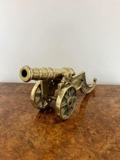 Wonderful large antique Edwardian brass cannon