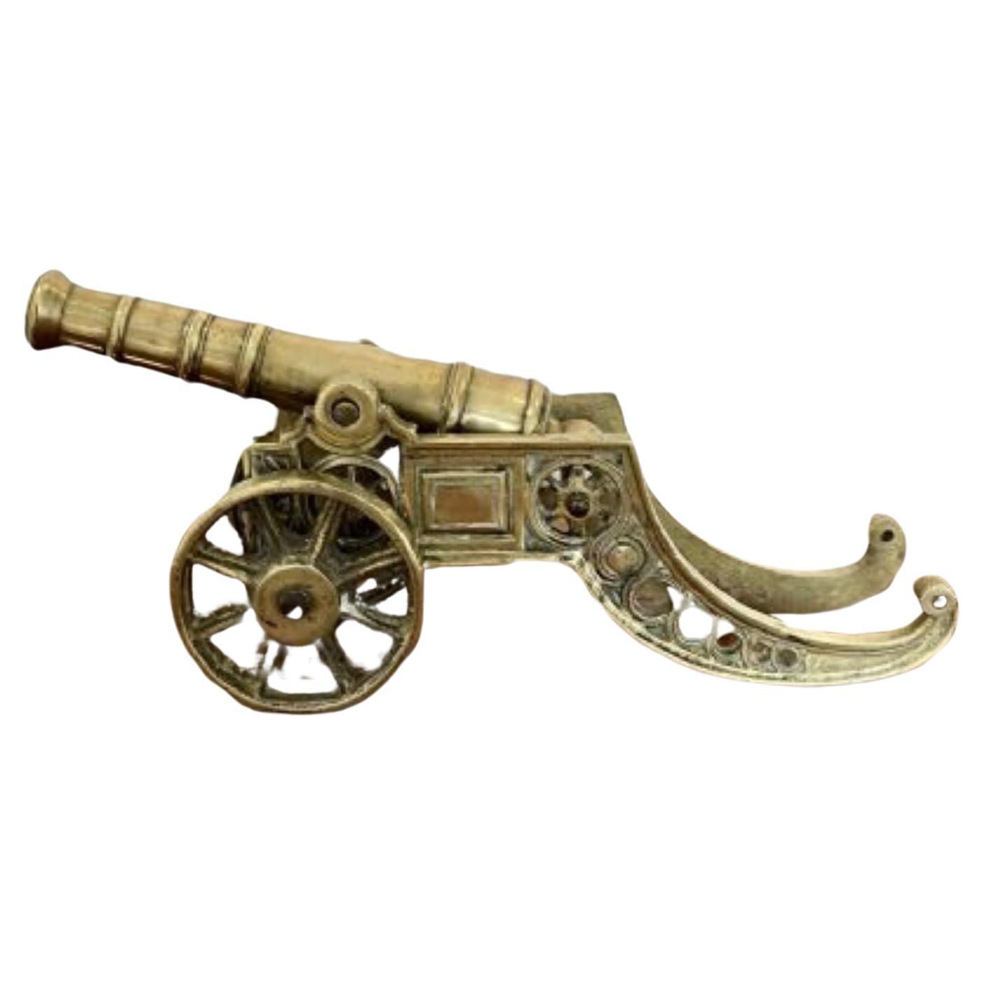 Wonderful large antique Edwardian brass cannon  For Sale