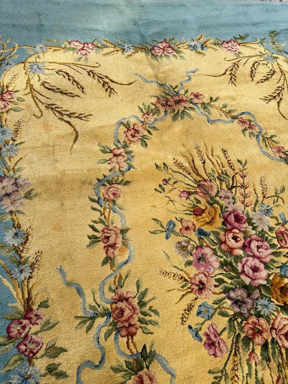 Français Bobyrug's Wonderful large antique fine french savonnerie rug rug en vente