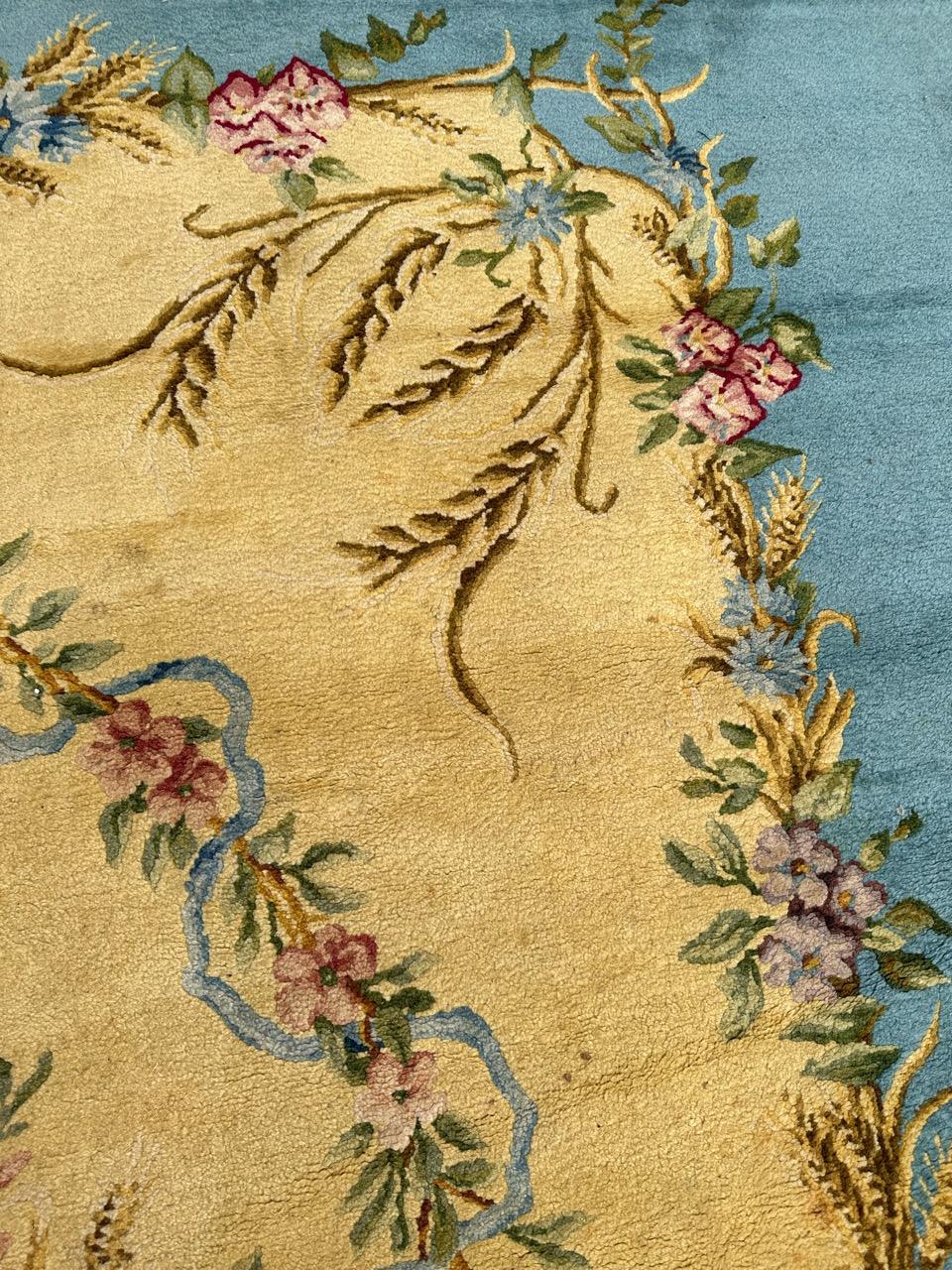 Bobyrug's Wonderful large antique fine french savonnerie rug rug Excellent état - En vente à Saint Ouen, FR