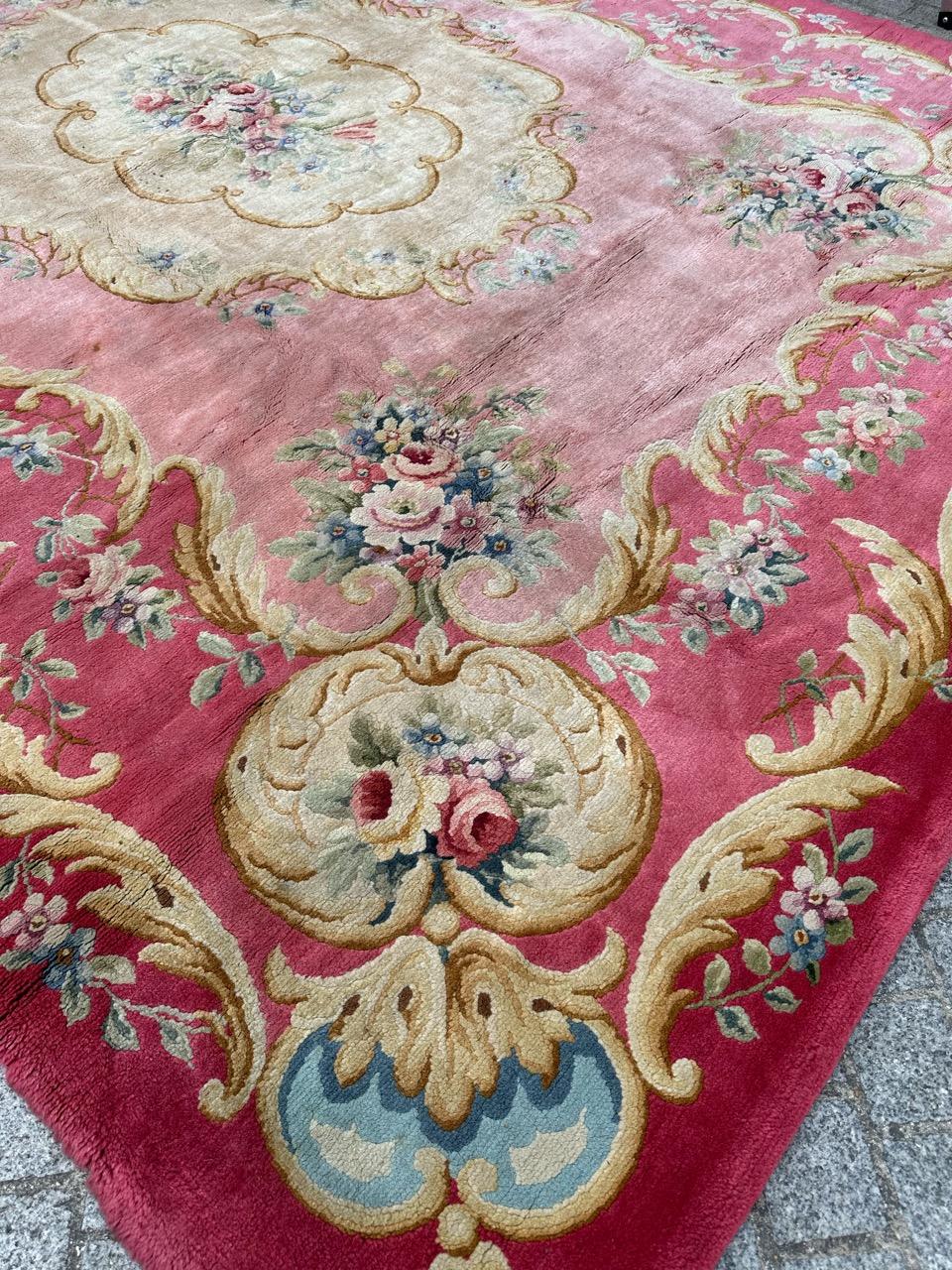 19th Century Bobyrug’s Wonderful large antique fine french savonnerie rug For Sale