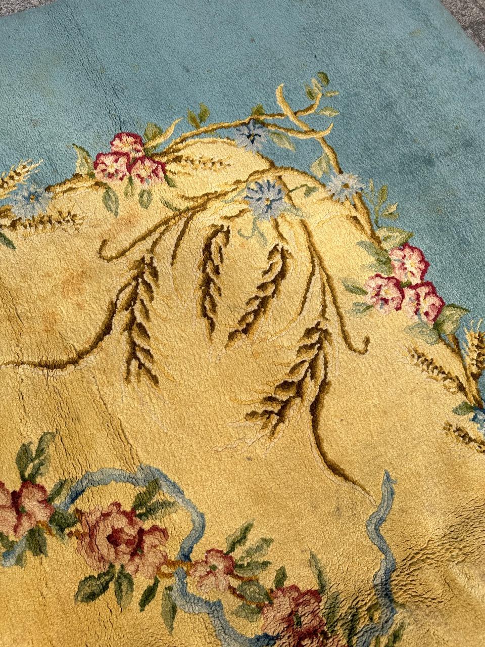 XIXe siècle Bobyrug's Wonderful large antique fine french savonnerie rug rug en vente