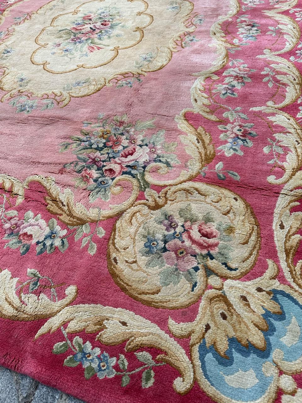 Bobyrug’s Wonderful large antique fine french savonnerie rug For Sale 1