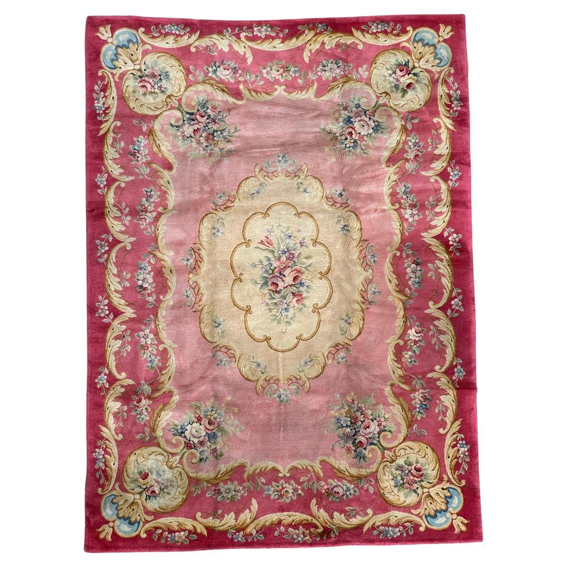 Bobyrug’s Wonderful large antique fine french savonnerie rug For Sale
