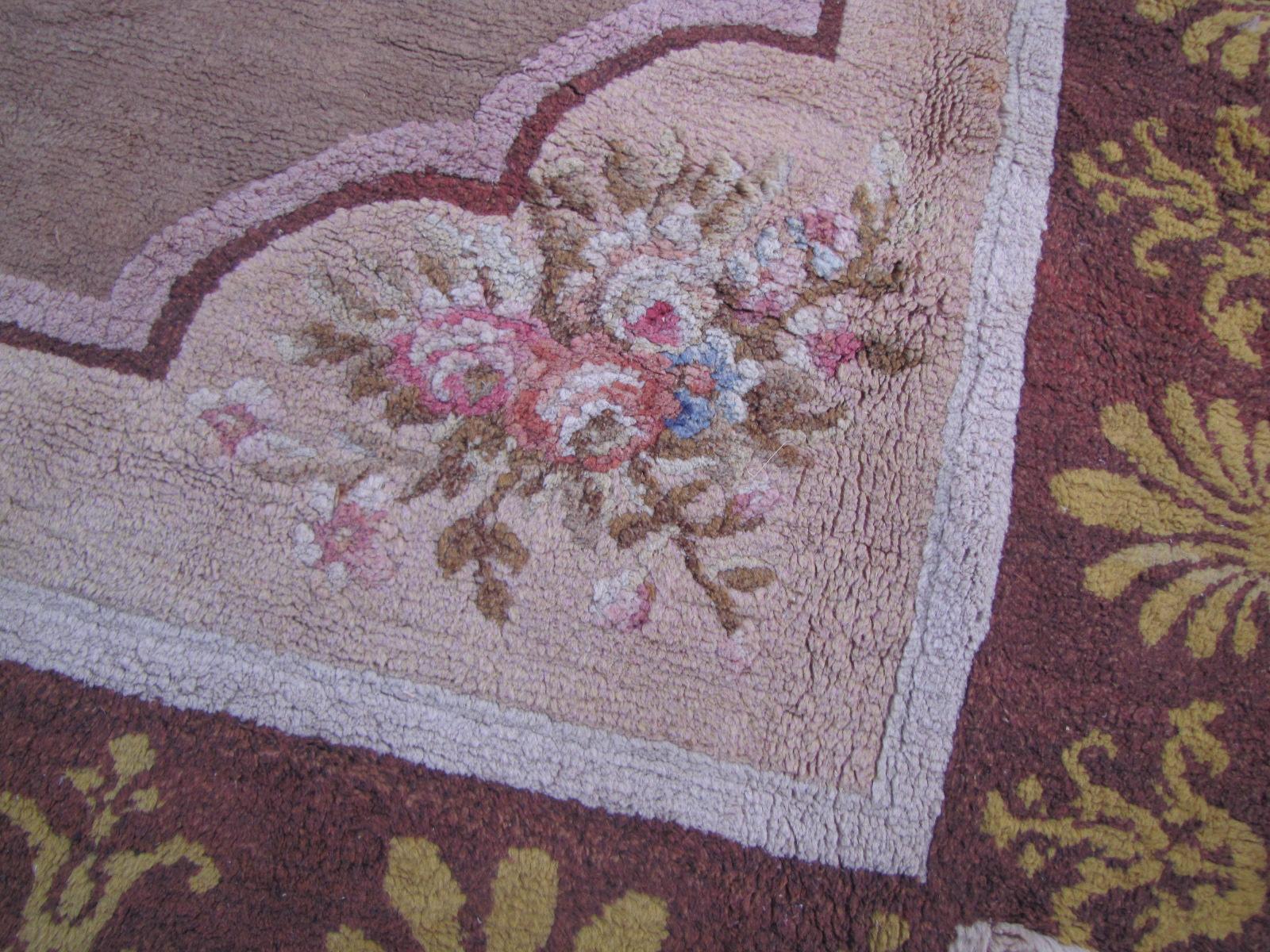 Hand-Knotted Bobyrug’s Wonderful Large Antique French Savonnerie Carpet For Sale