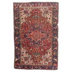 Wonderful large antique Heriz rug