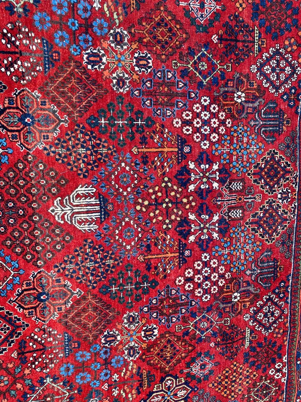 Hand-Knotted Bobyrug’s Wonderful Large Antique Joshaghan Rug For Sale