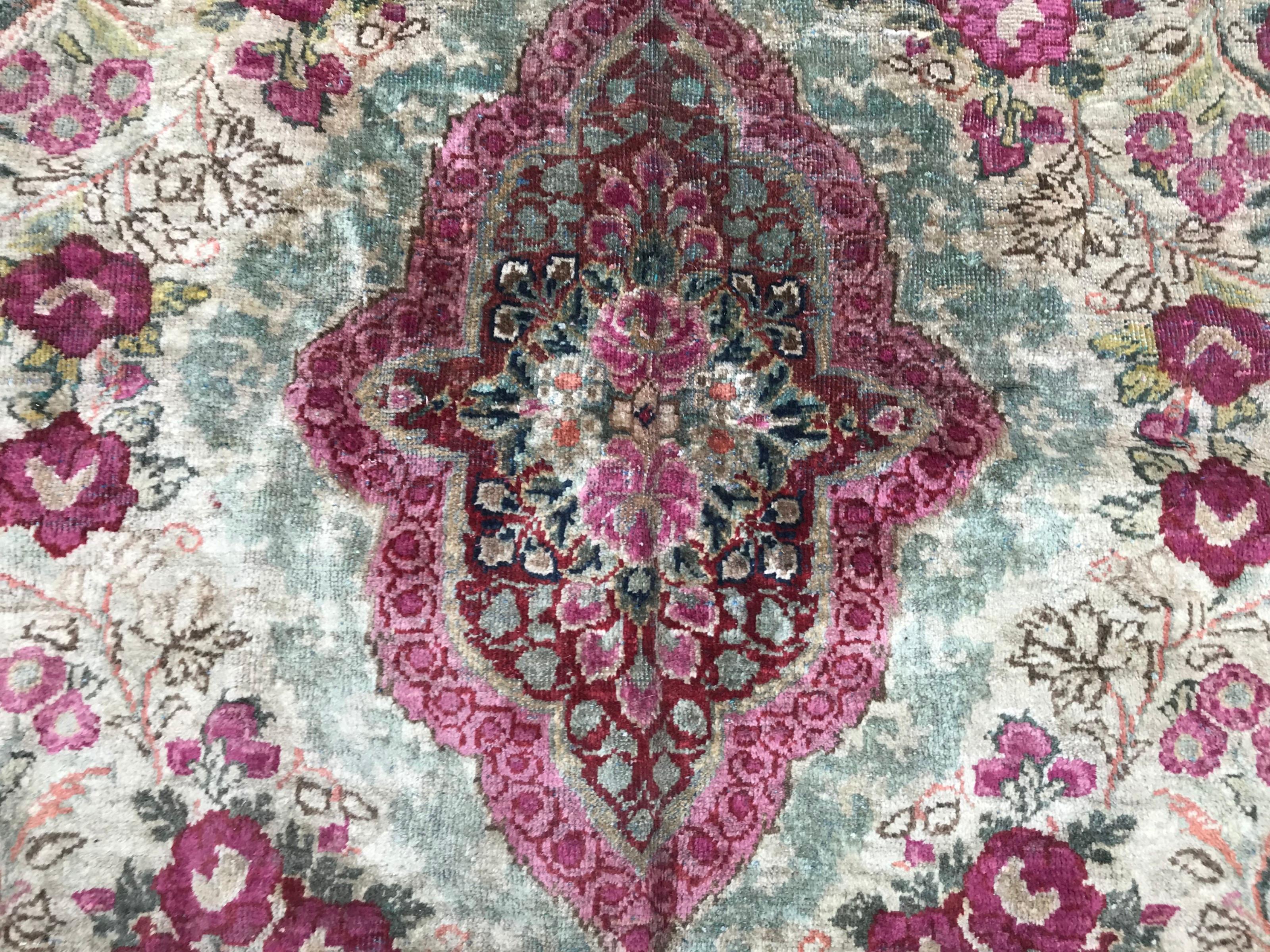 Bobyrug’s Wonderful Large Antique Mahal Rug In Good Condition For Sale In Saint Ouen, FR