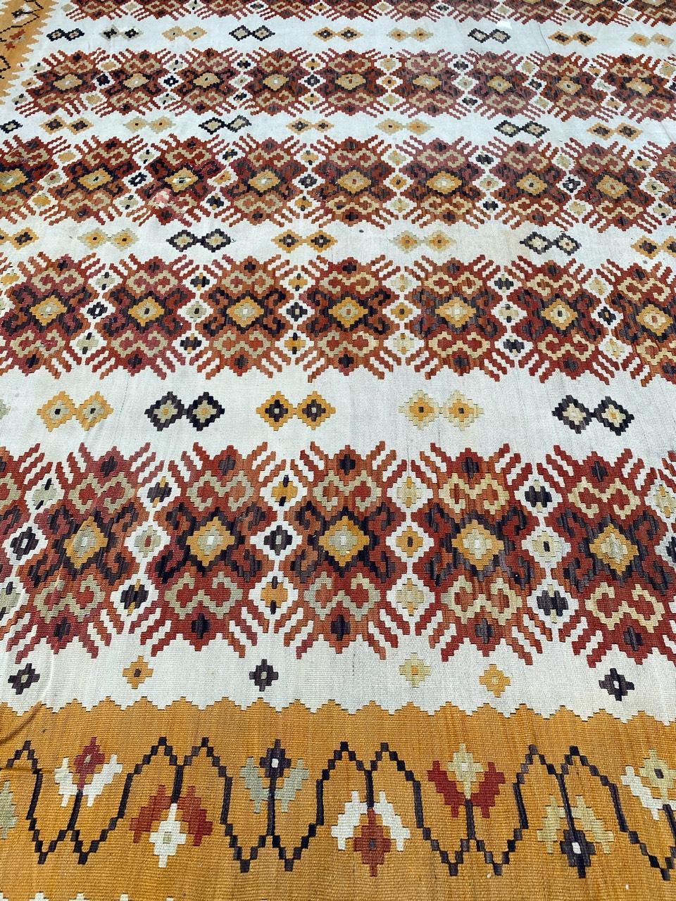 Bobyrug’s Wonderful Large Antique Transylvanian Kilim For Sale 4