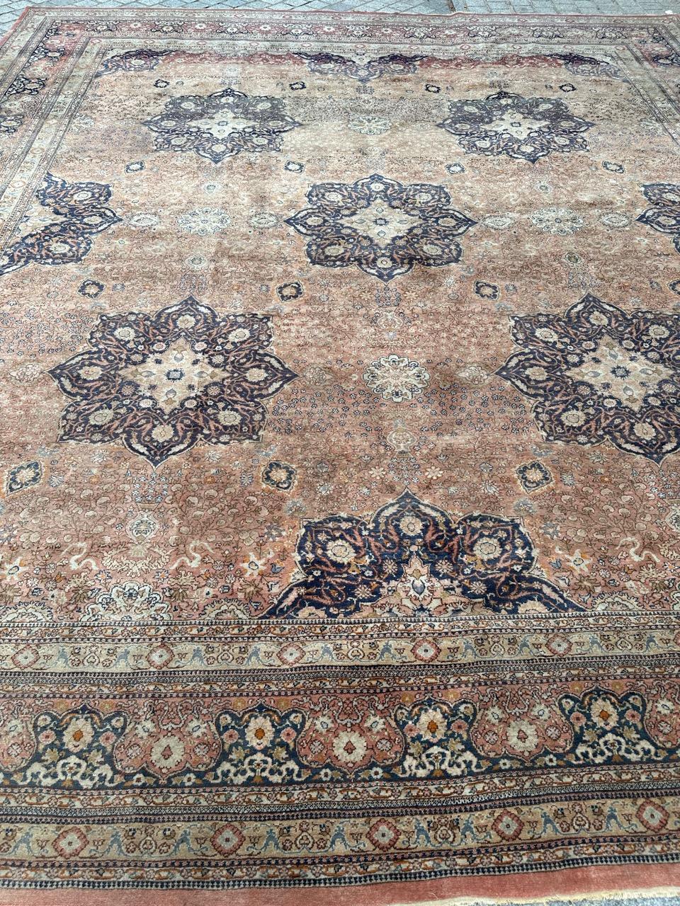 20th Century Bobyrug’s Wonderful large antique Turkish fine sivas rug  For Sale