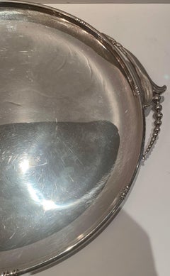 Wonderful Large Art Deco Blossom Wallace Sterling Silver Round Tray Platter