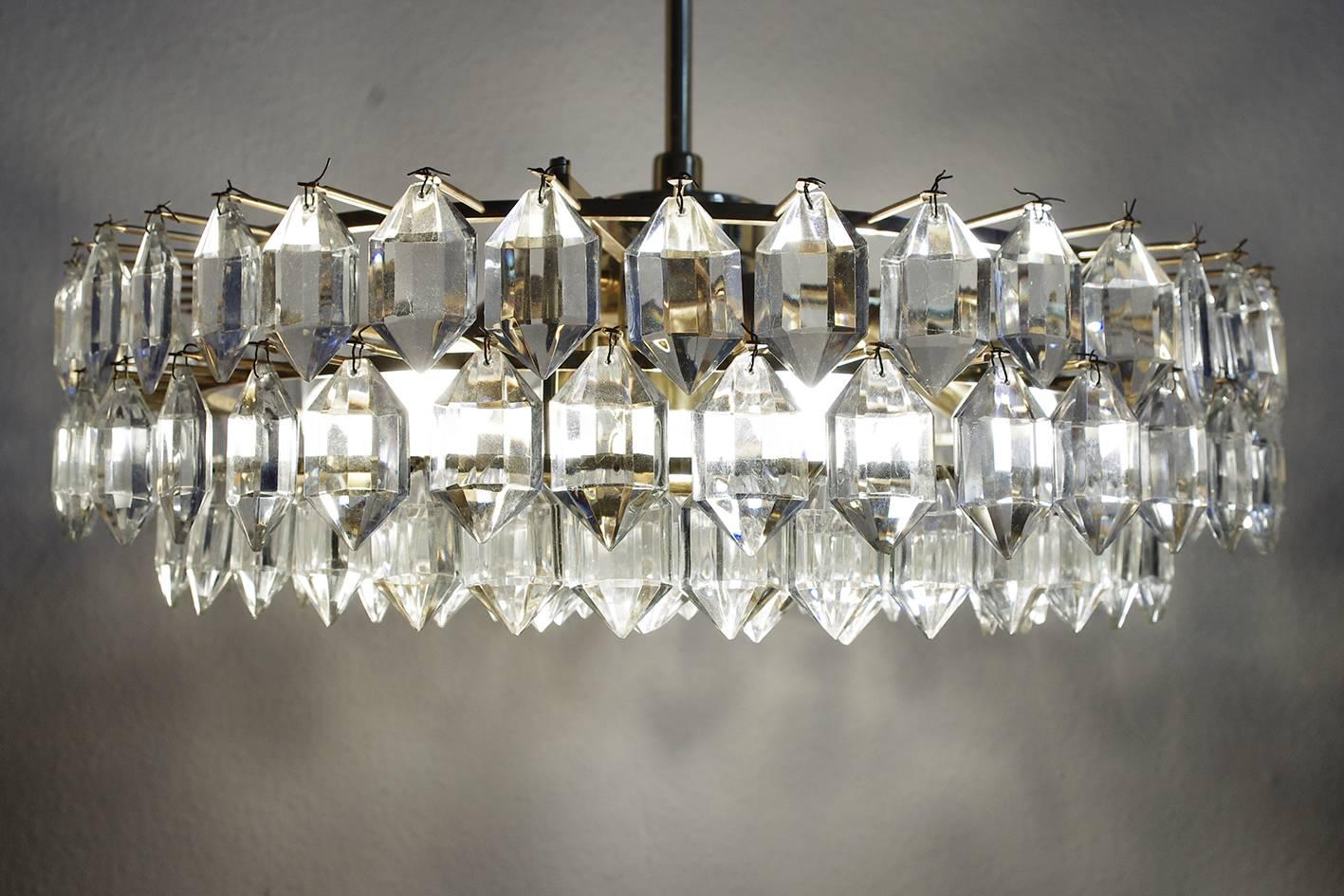 Mid-Century Modern Wonderful Large Austrian Vintage Ceiling Light Chandelier, 1960s