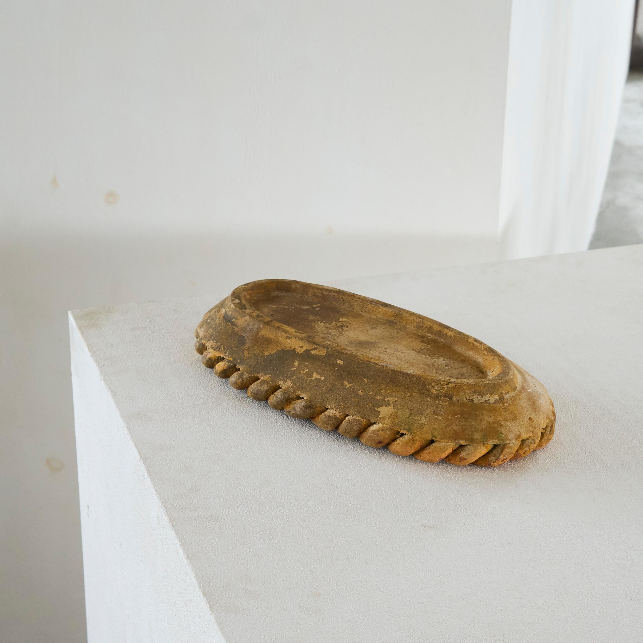 Wunderschöne große geflochtene Schale aus Töpferware der 1950er Jahre im Angebot 6