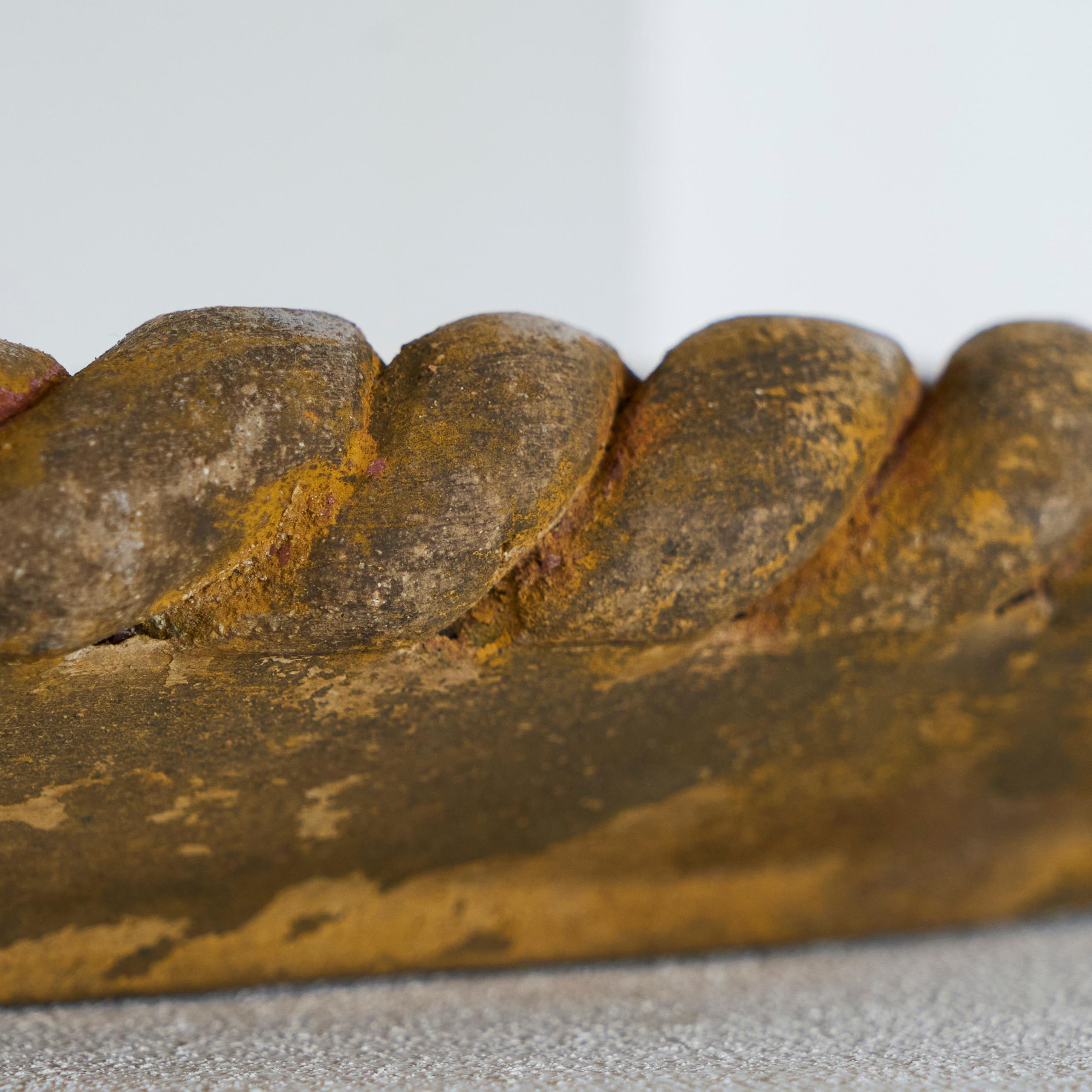 Wunderschöne große geflochtene Schale aus Töpferware der 1950er Jahre (Töpferwaren) im Angebot