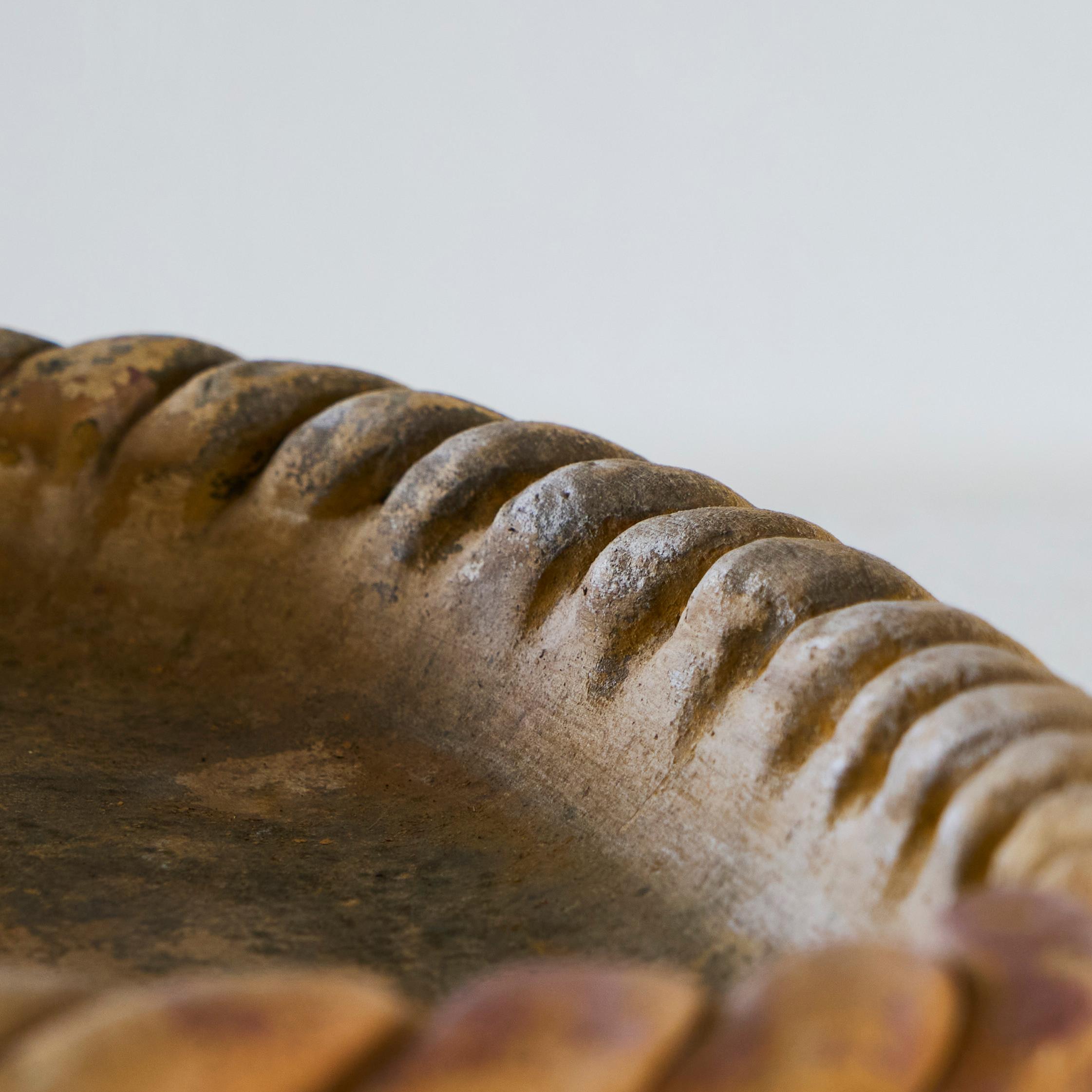 Wunderschöne große geflochtene Schale aus Töpferware der 1950er Jahre im Angebot 1