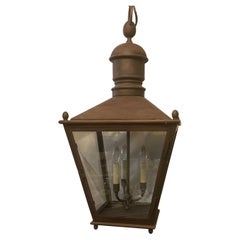 Meravigliosa lanterna grande in rame di campagna francese, rustica e vittoriana