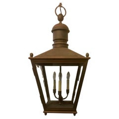 Wonderful Large Bronze Copper Country French Farmhouse Rustic Victorian Lantern