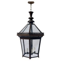 Wonderful Large Charles Edwards London Hanging Hexagonal Pineapple Lantern