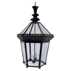 Wonderful Large Charles Edwards London Hanging Hexagonal Pineapple Lantern