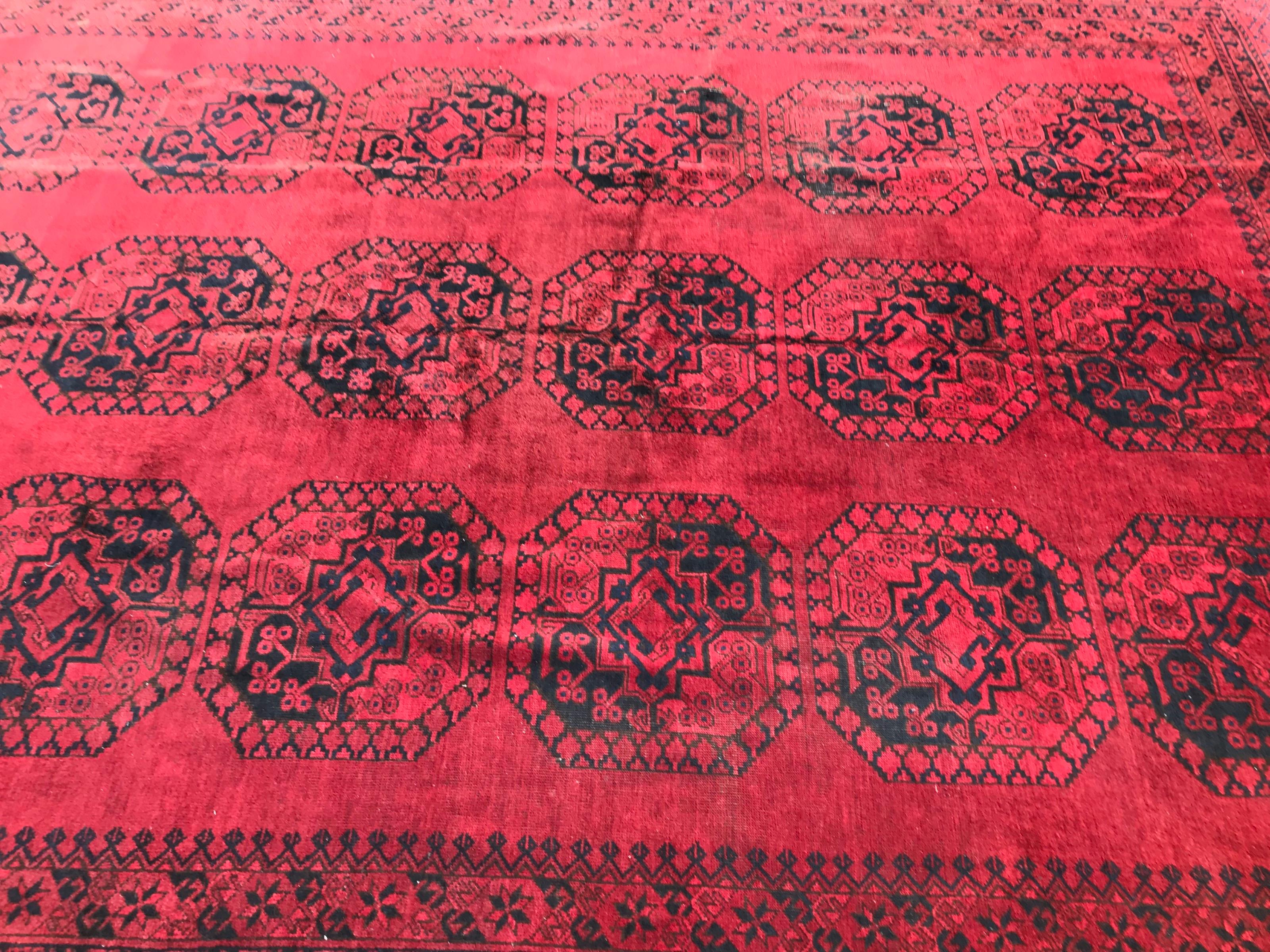 Wonderful Large Ersari Afghan Rug In Good Condition In Saint Ouen, FR