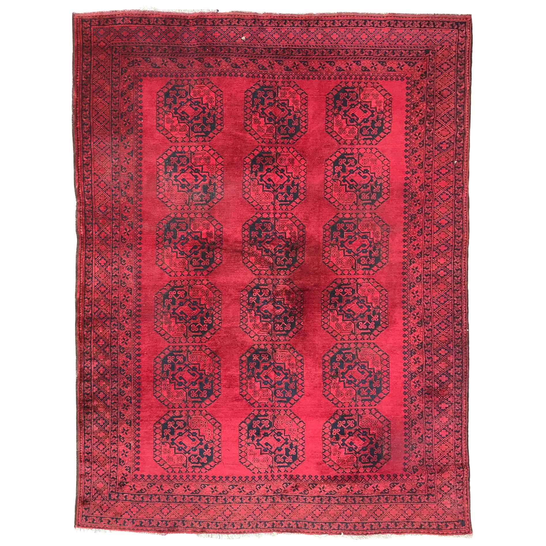 Bobyrug's Wonderful Large Ersari Afghan Rug im Angebot