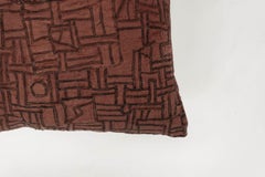 Wonderful Large Faded Plum-Color Embroidered Cushion