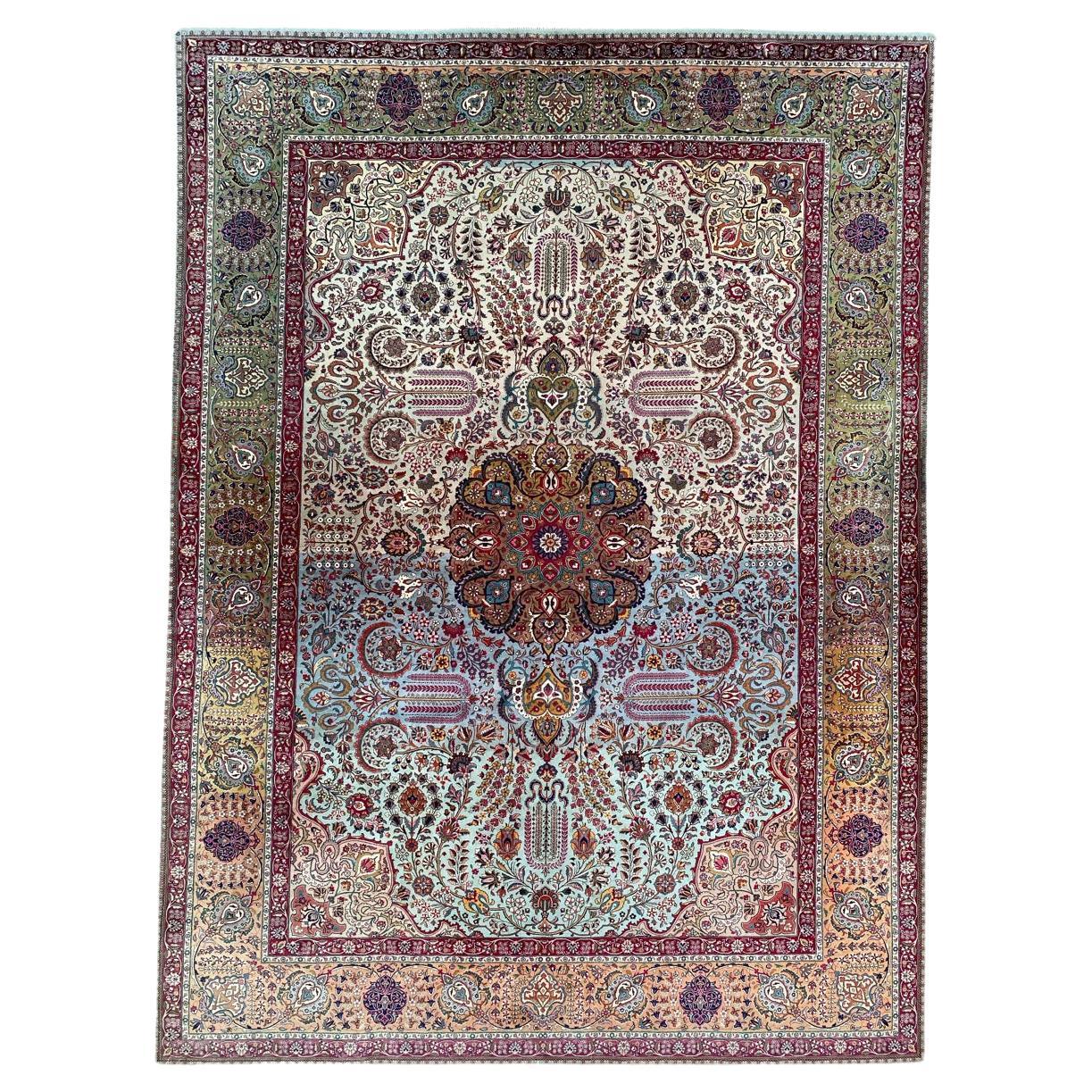 Bobyrug’s Wonderful Large Fine Tabriz Rug For Sale