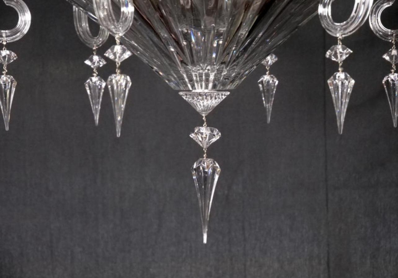 Magnifique grand lustre français Mille Nuits à douze lumières en cristal de Baccarat en vente 1