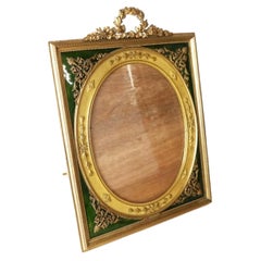 ormolu frame Wonderful Large French Bronze Green Enamel Ormolu Picture Frame Fred K. Loeser