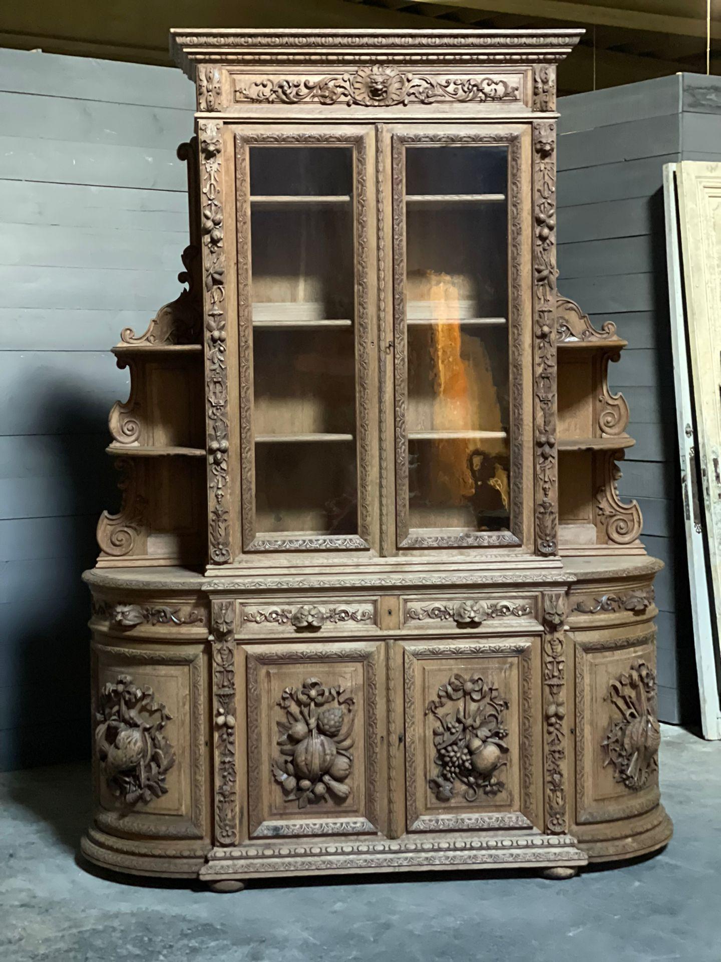 Wonderful Large French Carved Oak Hunters Sideboard 6