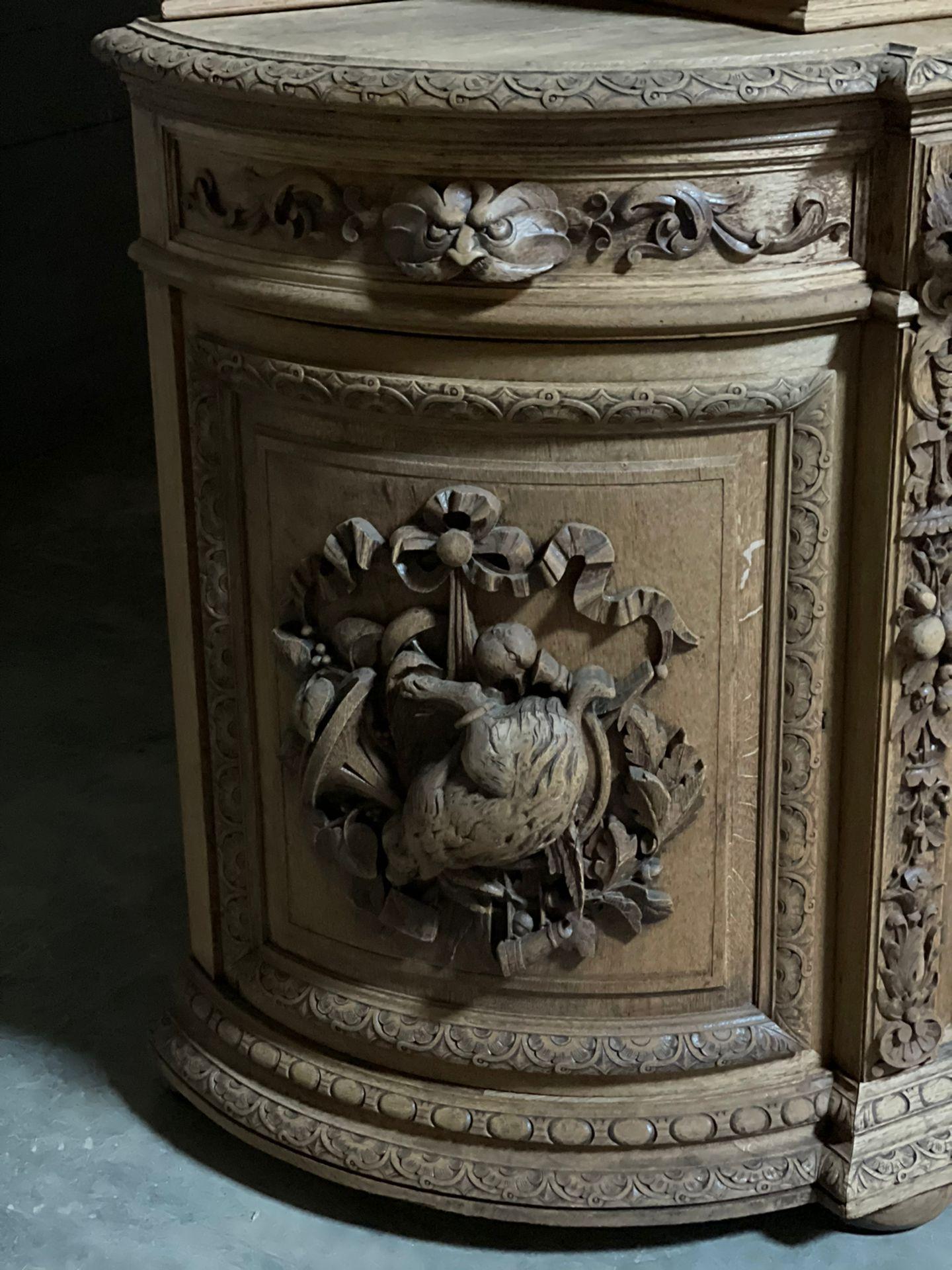 Wonderful Large French Carved Oak Hunters Sideboard 10