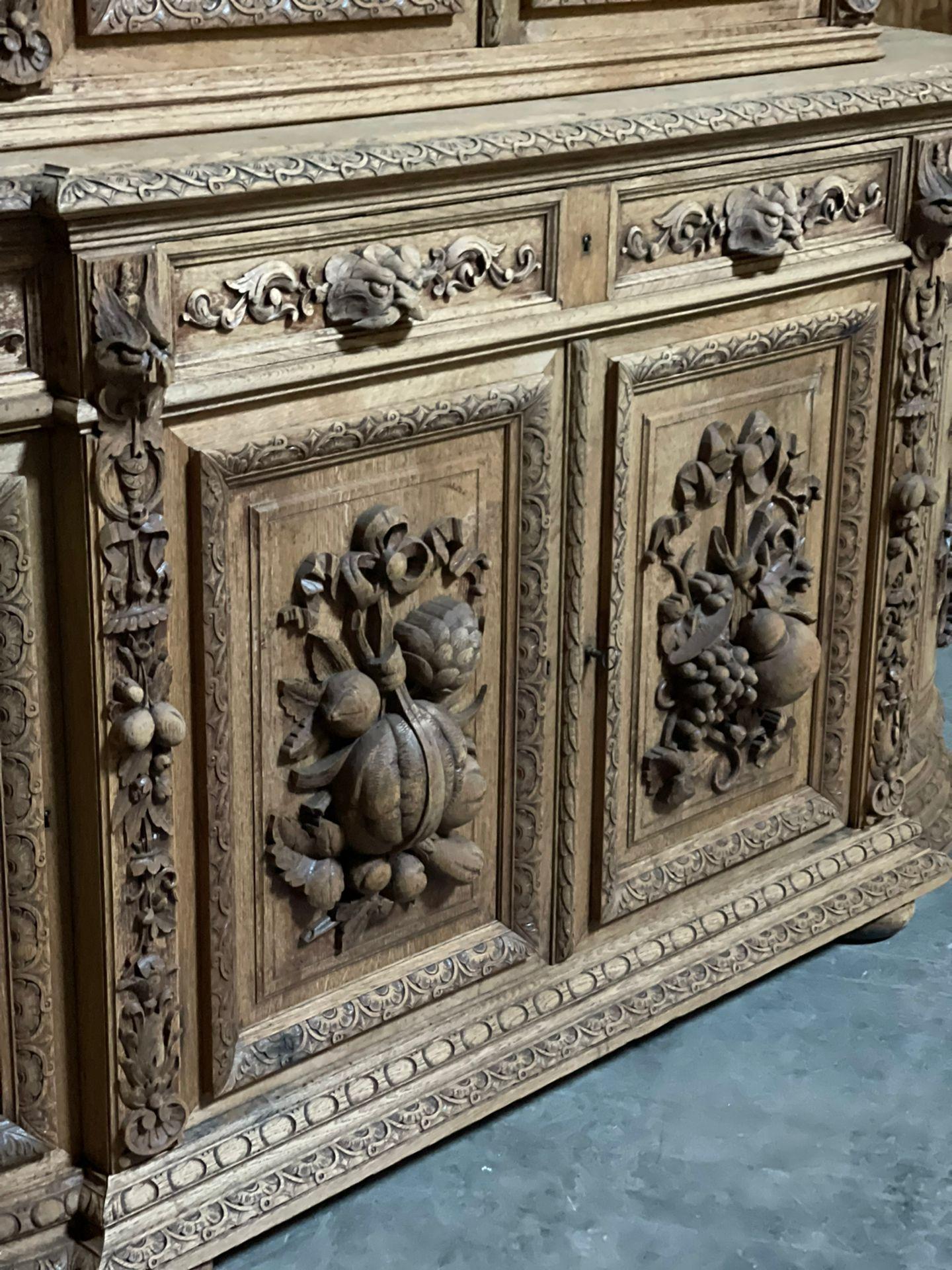 Wonderful Large French Carved Oak Hunters Sideboard 11