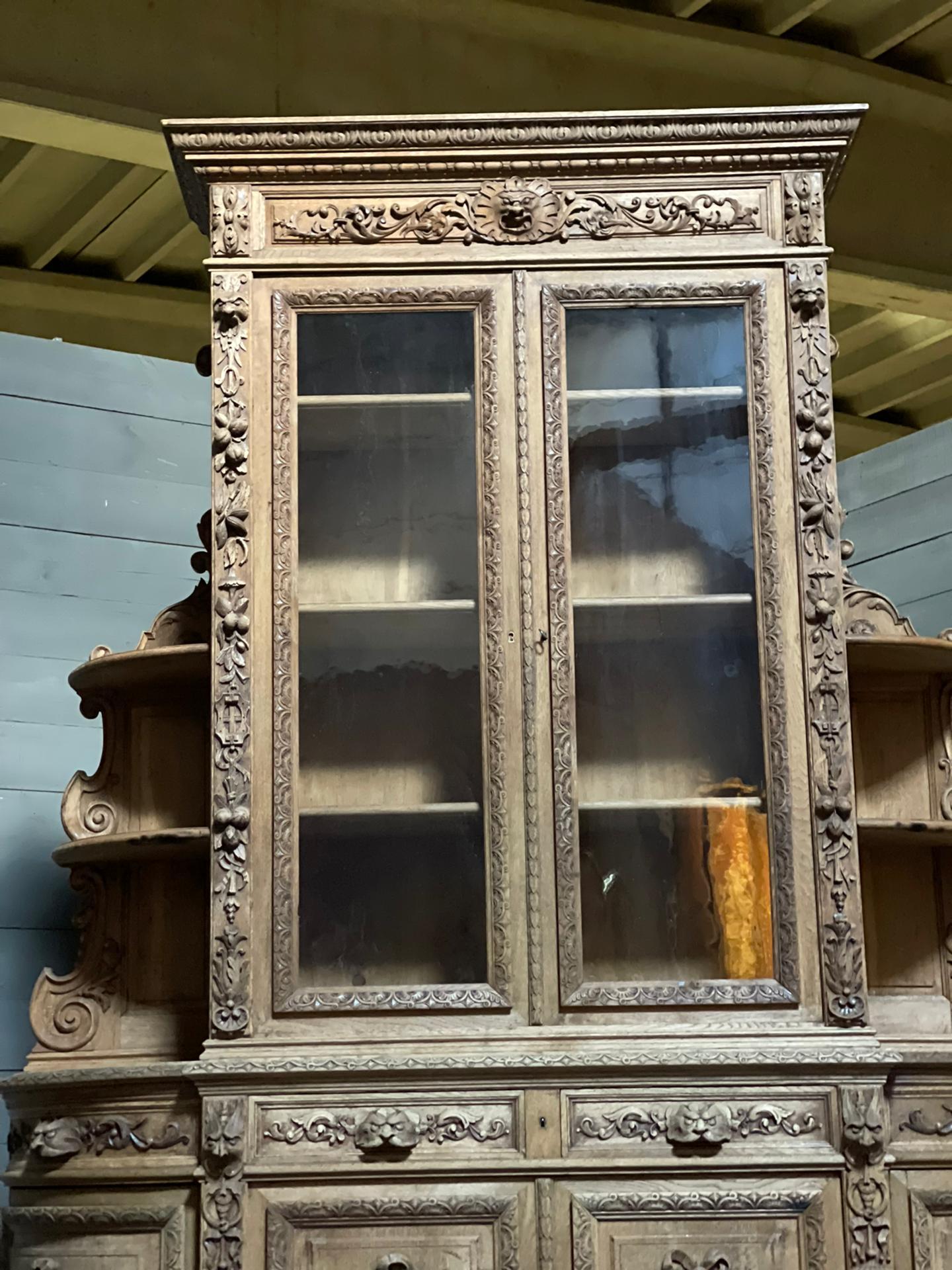 Wonderful Large French Carved Oak Hunters Sideboard 2