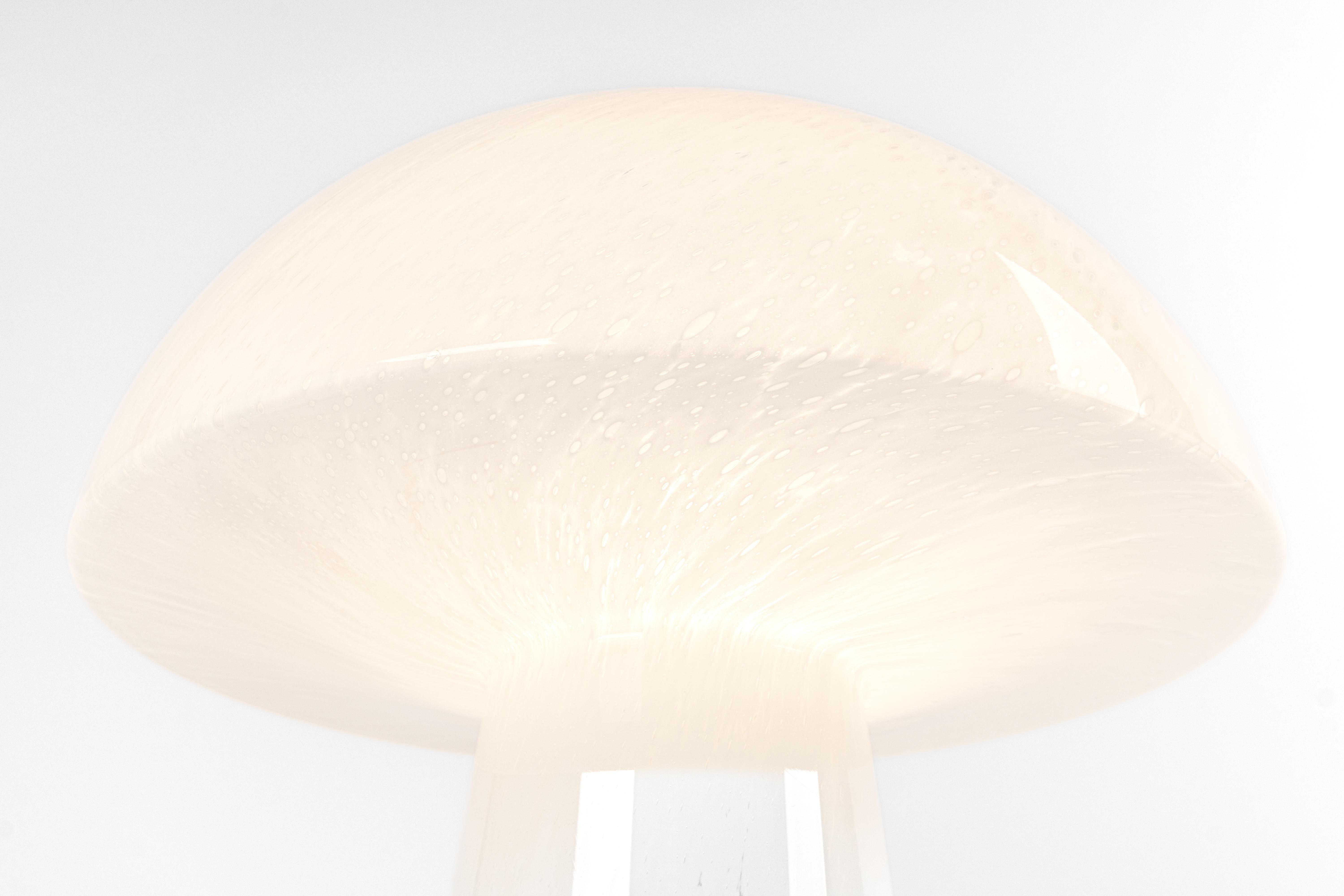 Wonderful Large Glass Mushroom Table Lamp by Limburg, Germany, 1970s For Sale 5