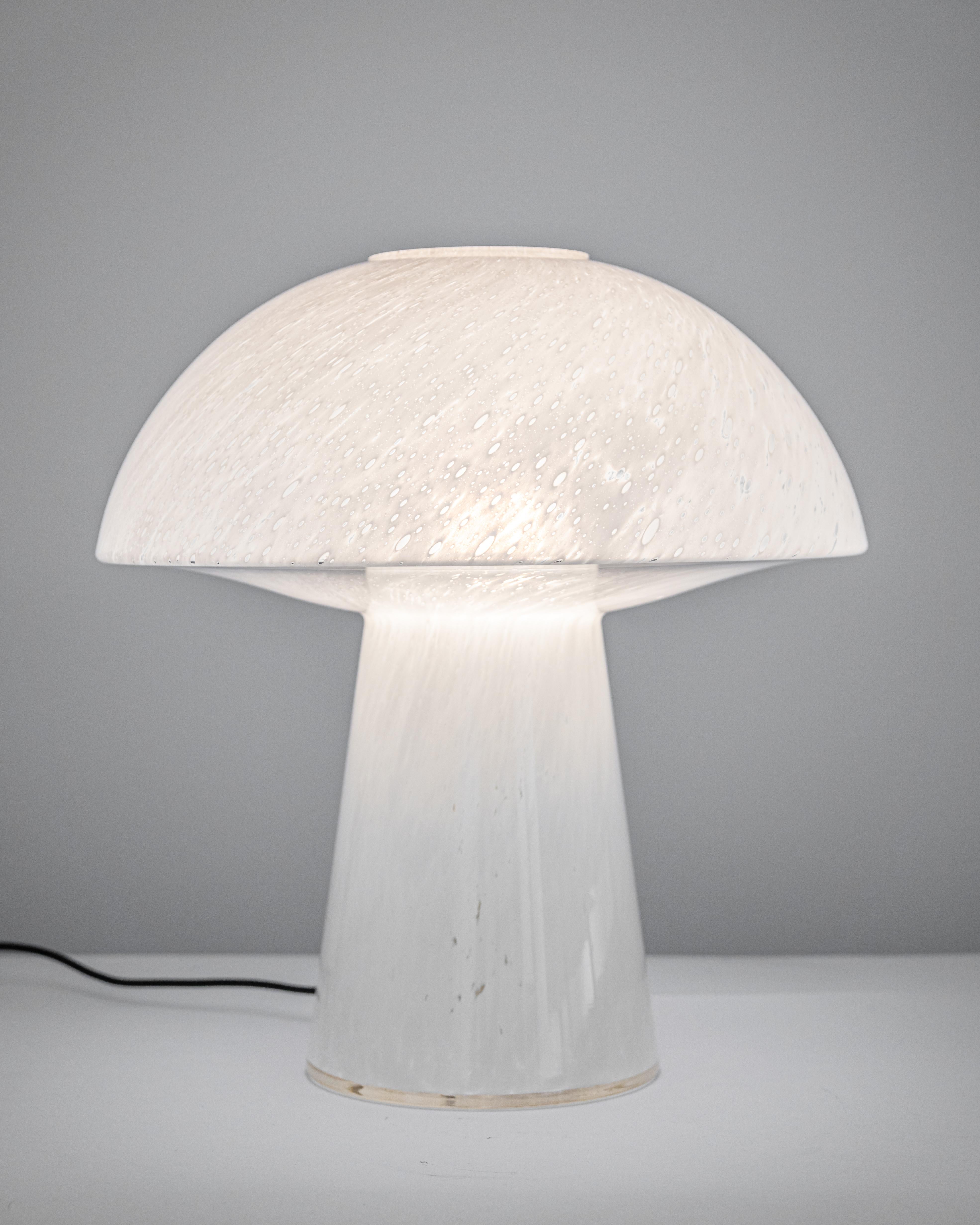 Wonderful Large Glass Mushroom Table Lamp by Limburg, Germany, 1970s For Sale 6
