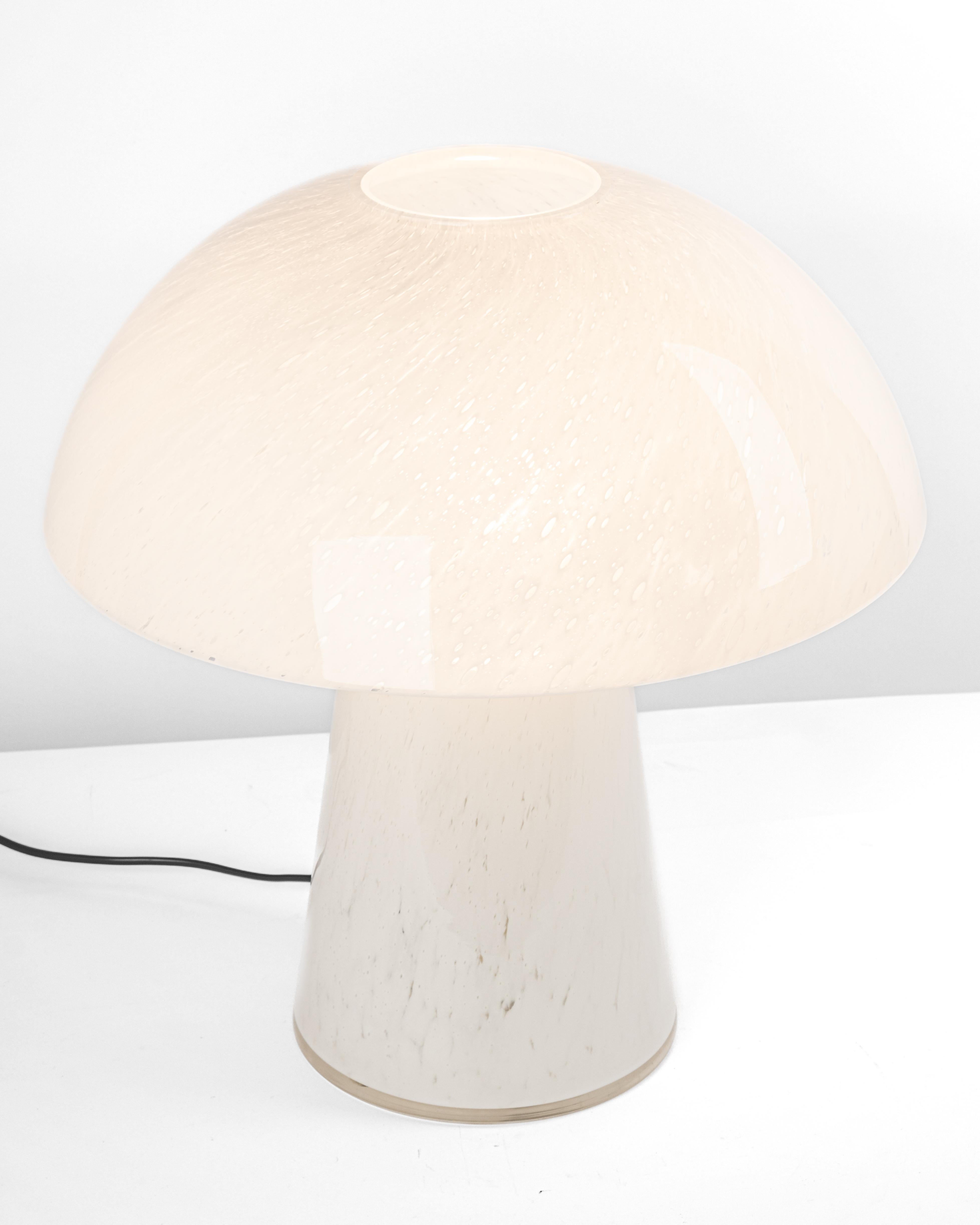 Wonderful Large Glass Mushroom Table Lamp by Limburg, Germany, 1970s For Sale 1