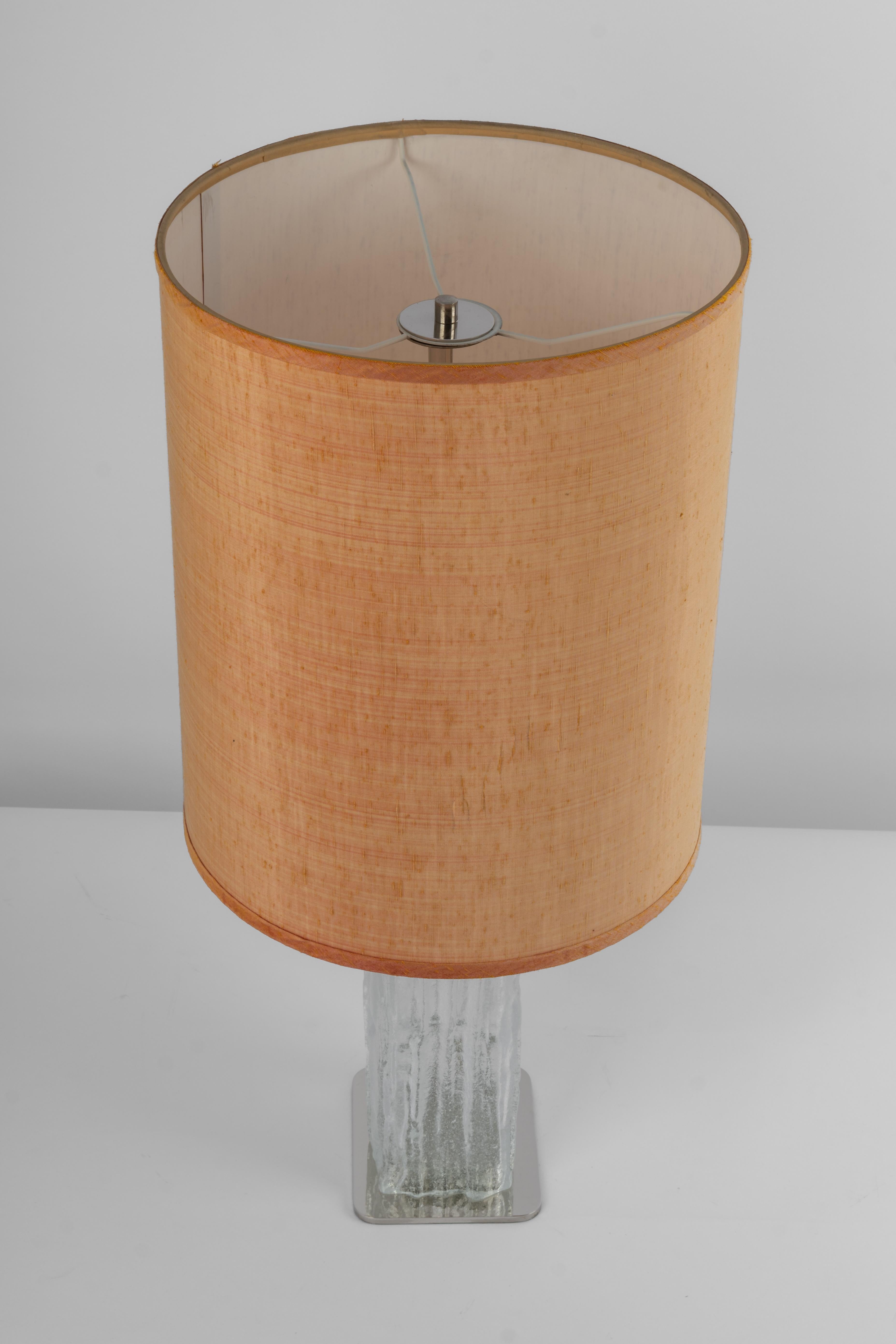 Wonderful Large Glass Table Lamp by Kalmar, Austria, 1970s For Sale 4
